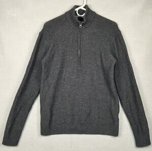 Icebreaker Waypoint Swester Half Zip Mens Medium Merino Wool Gray